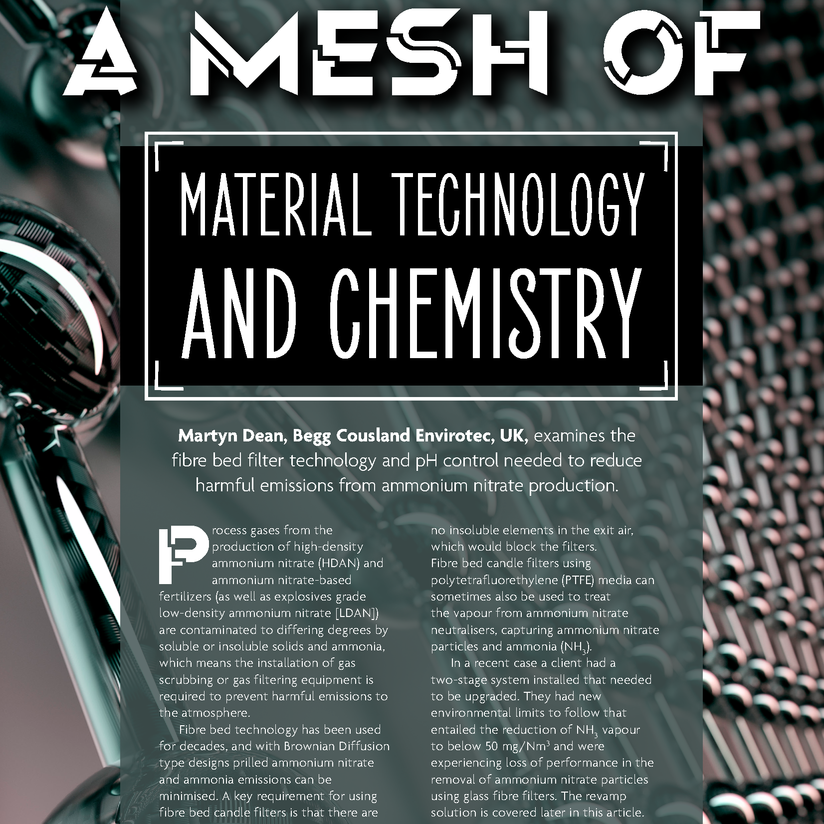 A Mesh of Material Technology and Chemistry